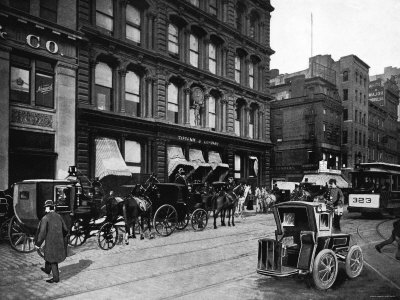 Cabs Outside of Tiffany and Co., New York City