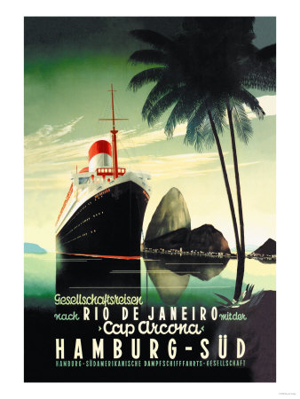 Hamburg to Rio de Janeiro on the Cap Arcona Steamship