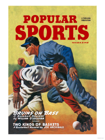 Popular Sports: Bruins on Base Poster