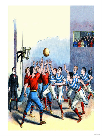 Victorian Basketball Poster
