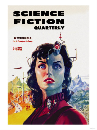 Science Fiction Quarterly: Woman with Forehead Transmitter