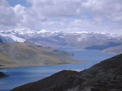 Lake Yanzho Yumco, Tibet, China, Asia Photographic Print