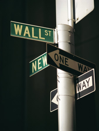 Wall Street Sign, New York City, New York State, USA