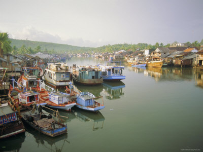 Fishing Trawlers in the Harbour, Phu Quoc Island in South West of the Country, Vietnam