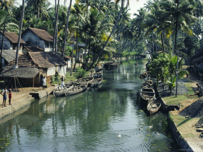 The Backwaters, Kerala State, India, Asia