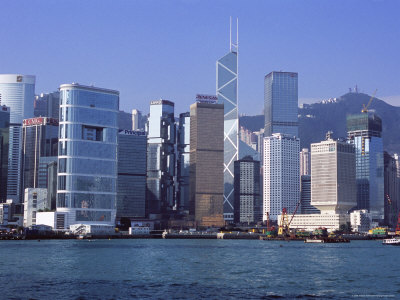 Hong Kong Island Skyline from Victoria Harbour, Hong Kong, China, Asia