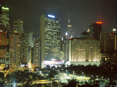 Causeway Bay at Night, Hong Kong Island, Hong Kong, China, Asia