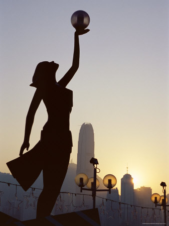The Hong Kong Film Awards Statue, Avenue of Stars, Tsim Sha Tsui, Kowloon, Hong Kong, China, Asia