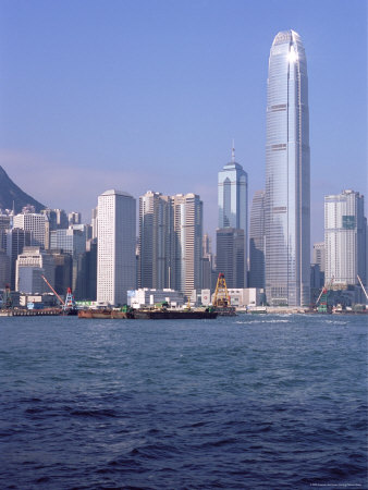 Two Ifc Building, Central, from Victoria Harbour, Hong Kong, China, Asia