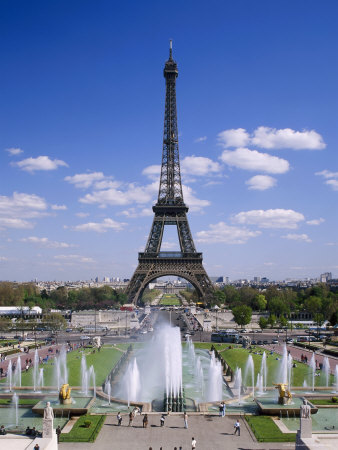 The Eiffel Tower with Water Fountains, Paris, France