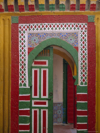 Brightly Painted Door in the Medina, Essaouira, Morocco