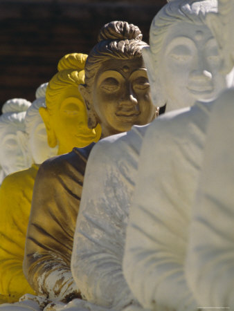 The 106 Pieces of Cemented Buddha Statue at Wat Pangbua, Thailand