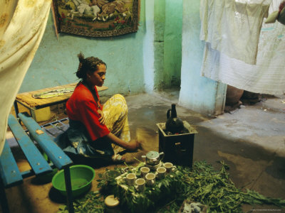 Coffee Ceremony, Abi-Adi, Ethiopia, Africa