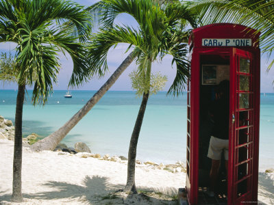 English Telephone Box on the Beach, Dickenson