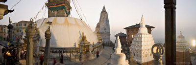 A Panorama Formed of Three Frames Giving a Very Wide Angle View, Kathmandu, Nepal