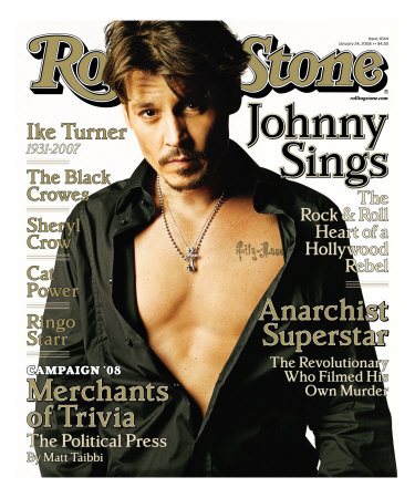 Johnny Depp, Rolling Stone no. 1044, January 2008