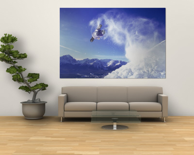 Snowboarder Leaping Through the Air
