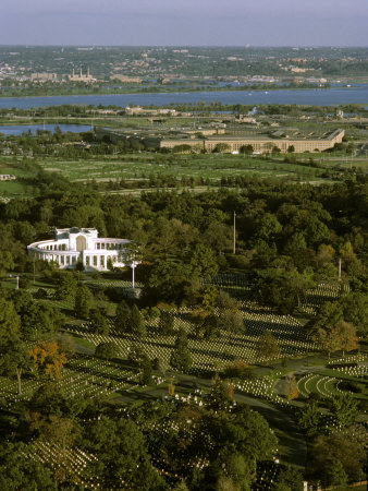 Aerial View of the Pentagon and Arlington Cemetery, Virginia