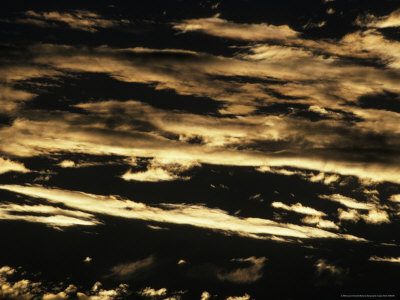 Golden Sunset and Eerie Storm Clouds Race Across the Evening, Australia