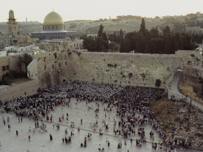 Buy Crowd Gathers Before the Wailing Wall to Celebrate Shavuot at AllPosters.com