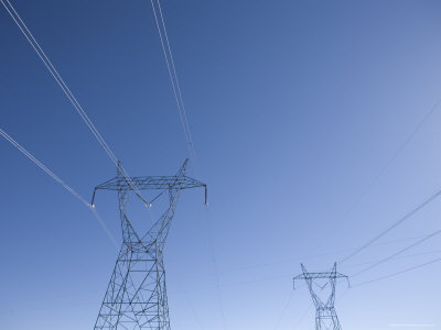 Buy Power Lines against a Blue Sky, Arizona at AllPosters.com