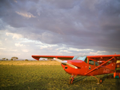 Buy The Cessna Makes a Pit Stop to Refuel on the Serengeti, Tanzania at AllPosters.com