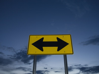 Buy Traffic Sign with Two Arrows, Arizona at AllPosters.com