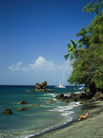 Buy Sunbathing on the Beach in St. Lucia at AllPosters.com