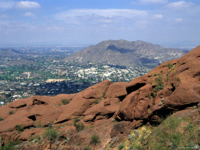 View Overlooking Phoenix, Arizona from Camelback Mountain
