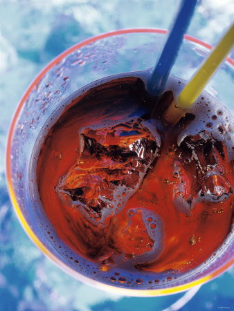 Soda in Glass with Ice