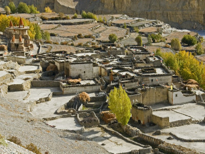 Buy Village with Buddhist Chortens in Mustang, Nepal at AllPosters.com
