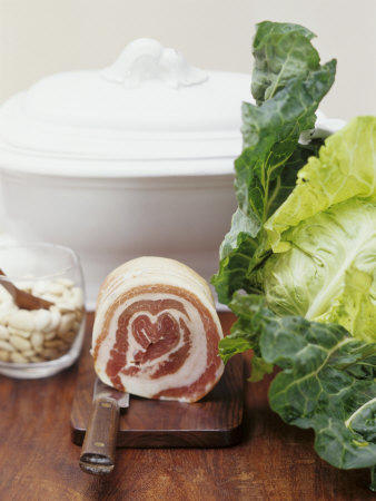 Soup Tureen, Dried Beans, Pork and Cabbage
