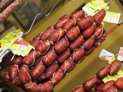 Chorizo, Red Paprika Sausage (Spain), Hanging up for Sale