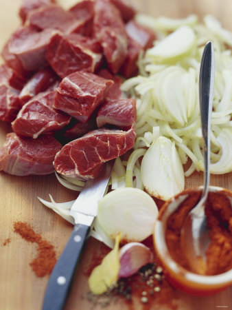 Ingredients for Beef Goulash