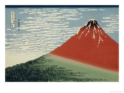36 Views of Mount Fuji, no. 2: Mount Fuji in Clear Weather (Red Fuji)