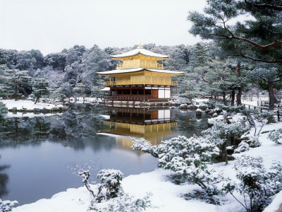 Kinkakuji Temple in Snow
