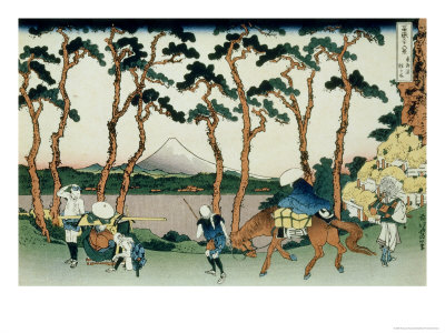 36 Views of Mount Fuji, no. 36: Hodogaya on the Tokaido