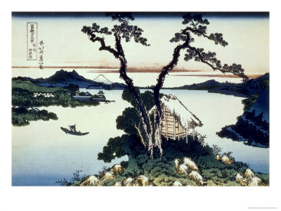 36 Views of Mount Fuji, no. 17: Lake Suwa in the Shinano Province