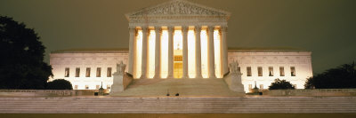Supreme Court Building Illuminated at Night, Washington DC, USA