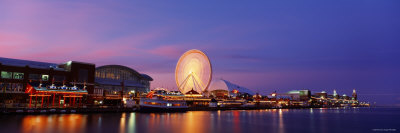 Buildings at the Waterfront, Navy Pier, Lake Michigan, Chicago, Illinois, USA