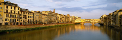 Bridge Across Ponte Vecchio, Arno River, Florence, Tuscany, Italy