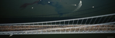Aerial View of New York City Marathon, New York City, New York, USA