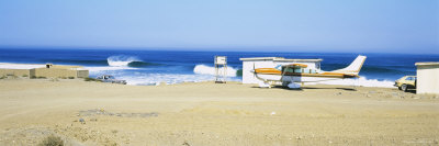 Private Plane on the Beach, Isla Natividad, Baja California, Mexico
