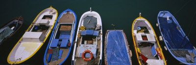 Boats Docked at a Harbor, Kusadesi Harbor, Ephesus, Turkey