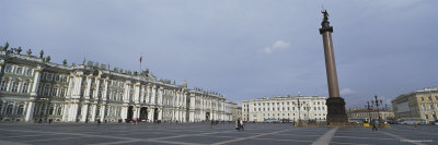 Column in Front of State Hermitage Museum, Winter Palace, Palace Square, St. Petersburg, Russia
