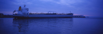 Oil Tanker Moored at a Harbor, Boston Harbor, Boston, Massachusetts, USA