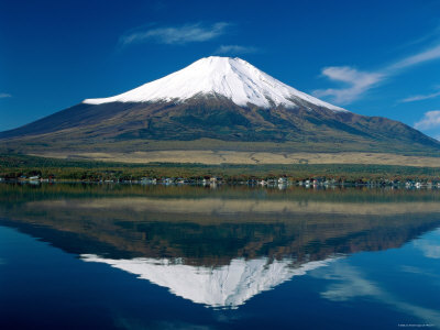 Mount Fuji, Lake Yamanaka, Fuji, Honshu, Japan