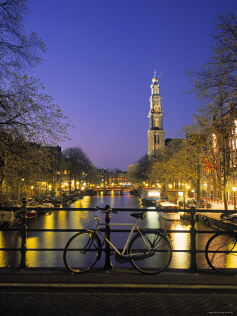 Prinsengracht and Wsterkerk, Amsterdam, Holland