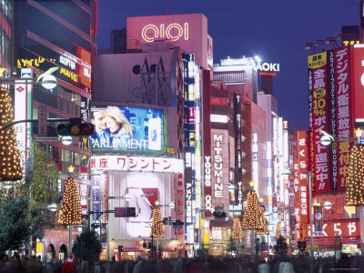 Shinjuku, Shinjuku-dori, Nightlights, Tokyo, Honshu, Japan