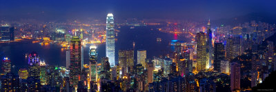 Victoria Harbour and Skyline from the Peak, Hong Kong, China